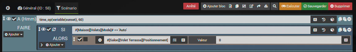 Mode Volets auto